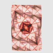 ピンク色の巨大な'真珠の花'、仮想スケッチ ゴルフタオル (正面)