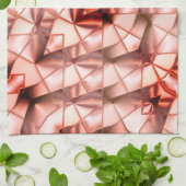 ピンク色の巨大な「真珠のような花」、デジタルスケッチ キッチンタオル (折り畳み)