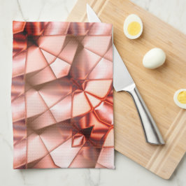 ピンク色の巨大な「真珠のような花」、デジタルスケッチ キッチンタオル