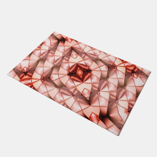 ピンク色の巨大な「真珠のような花」、デジタルスケッチ ドアマット (アングル)