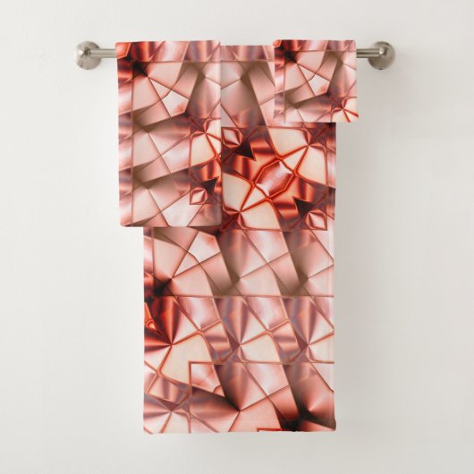 ピンク色の巨大な「真珠のような花」、デジタルスケッチ バスタオルセット (インサイチュ)