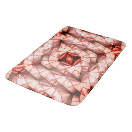 ピンク色の巨大な「真珠のような花」、デジタルスケッチ バスマット