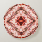 ピンク色の巨大な「真珠のような花」、デジタルスケッチ ラウンドクッション (裏面)