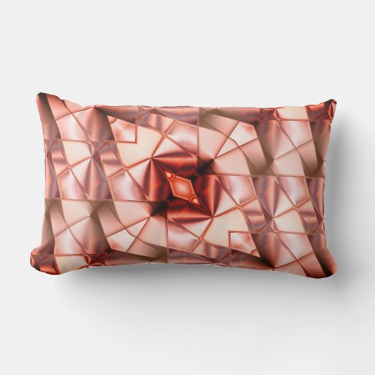 ピンク色の巨大な「真珠のような花」、デジタルスケッチ ランバークッション (正面)