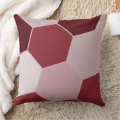 ピンク色の幾何学的な六角形パターン クッション (ブランケット)