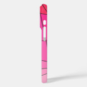 ピンク色の幾何学的パタグラデーションーン Case-Mate iPhoneケース (裏面 / 左)