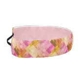 ピンク色の幾何学的パターン アスレチックヘッドバンド (左)