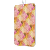 ピンク色の幾何学的パターン カーエアーフレッシュナー (左)