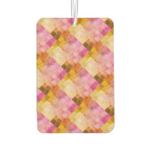 ピンク色の幾何学的パターン カーエアーフレッシュナー (裏面)