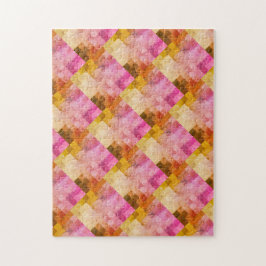 ピンク色の幾何学的パターン ジグソーパズル