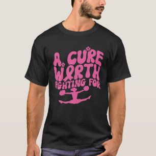 ピンク色の応援乳がん治療 Tシャツ