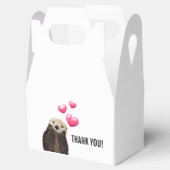 ピンク色の愛で可愛いオッターハートありがとう フェイバーボックス (オープン)
