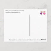 ピンク色の愛の乳癌はがき ポストカード (裏面)