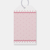 ピンク色の愛の鳥バレンタイン ギフトタグ (裏面)