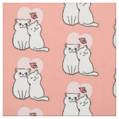 ピンク色の愛猫たち ファブリック (見本)
