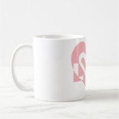 ピンク色の愛 コーヒーマグカップ (左)