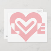 ピンク色の愛 ポストカード (正面/裏面)