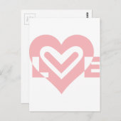 ピンク色の愛 ポストカード (正面/裏面)