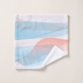 ピンク色の抽象芸術名 バスタオルセット (ウォッシュタオル)