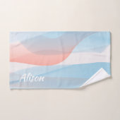 ピンク色の抽象芸術名 バスタオルセット (ハンドタオル)