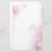 ピンク色の抽象芸術枠 便箋 (正面/裏面)