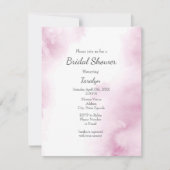 ピンク色の抽象芸術枠 招待状 (正面)