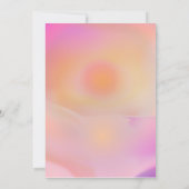 ピンク色の日の出のグラデーションの美的 招待状 (裏面)