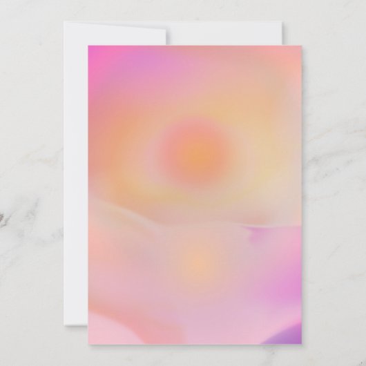 ピンク色の日の出のグラデーションの美的 招待状 (裏面)