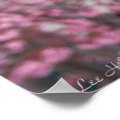 ピンク色の日本のさくらんぼ花のポスター ポスター (角)