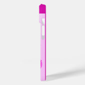 ピンク色の明るい赤紫色の花を持つ月の女性 Case-Mate iPhoneケース (裏面 / 左)