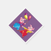 ピンク色の明るい スタンダードカクテルナプキン (角)