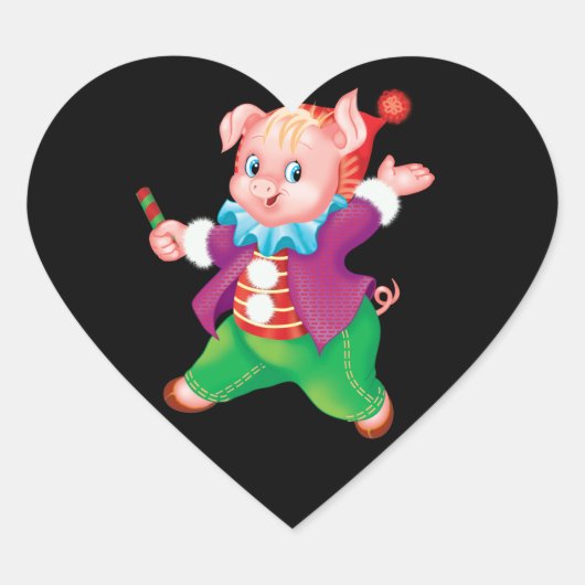 ピンク色の明るい ハートシール (正面)