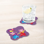 ピンク色の明るい ペーパーコースター (インサイチュ)