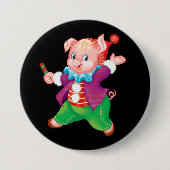 ピンク色の明るい 缶バッジ (正面)