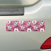 ピンク色の春の時間 バンパーステッカー (車上)