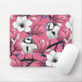 ピンク色の春の時間 マウスパッド (マウス)