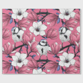 ピンク色の春の時間 ラッピングペーパー (フラット)