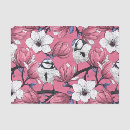 ピンク色の春の時間 薄葉紙 (正面)