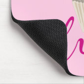 ピンク色の曇ったカップケーキユム! マウスパッド (コーナー)