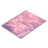 ピンク色の曇り美学の感謝ジャーナル ノートブック (左側)