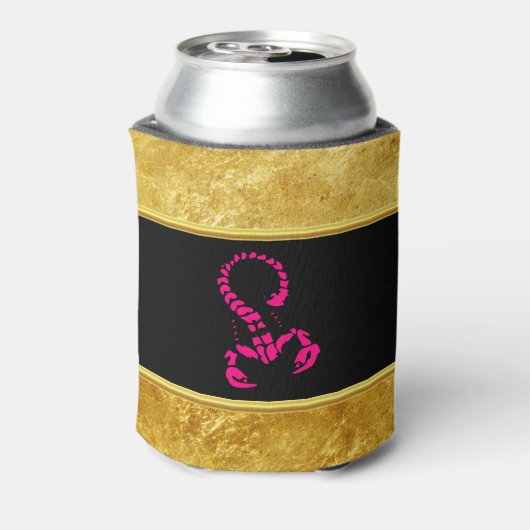 ピンク色の有毒なサソリ非常に有毒な昆虫 缶クーラー (缶裏面)