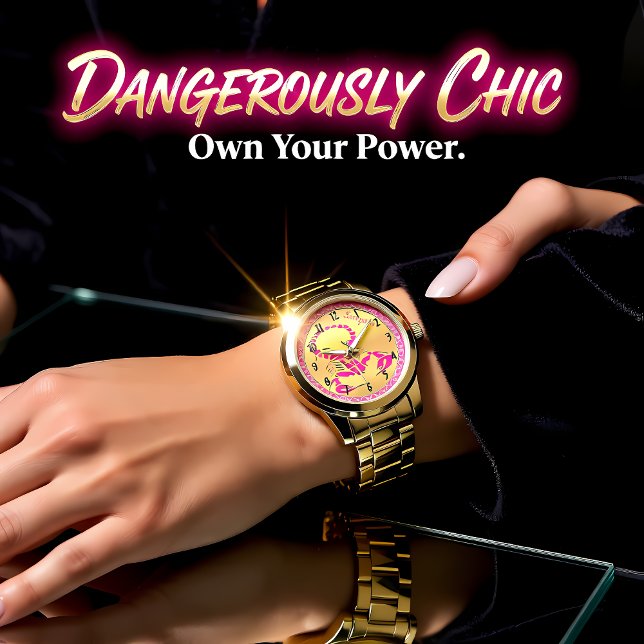 ピンク色の有毒なサソリ非常に有毒な昆虫 腕時計 (クリエイターアップロード済み)