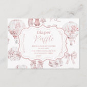 ピンク色の服トイルドゥジュイディパーラッフル エンクロージャーカード (正面)