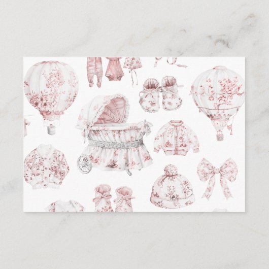 ピンク色の服トイルドゥジュイディパーラッフル エンクロージャーカード (裏面)