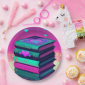 ピンク色の本を愛するために ペーパープレート (パーティー)