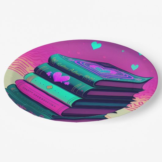 ピンク色の本を愛するために ペーパープレート (アングル)