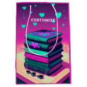 ピンク色の本を愛するために ミディアムペーパーバッグ (正面)