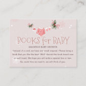 ピンク色の本ベビー用冷たい屋外ベビーシャワー エンクロージャーカード (正面)