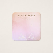 ピンク色の枝イヤリングラウンドコーナー