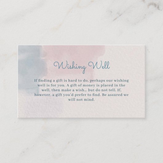 ピンク色の水の色を望むウェルエンクロージャカード エンクロージャーカード (正面)